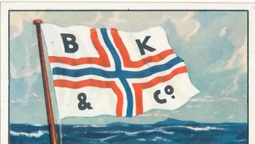 Sammelbild Reedereiflaggen der Welthandelsflotte, Bild 153 Norwegen, Bruusgaard, Kiösteruds