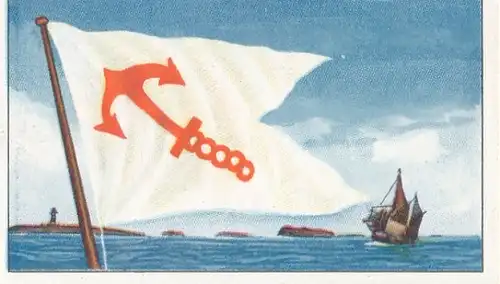 Sammelbild Reedereiflaggen der Welthandelsflotte, Bild 165 England, Anchor Line