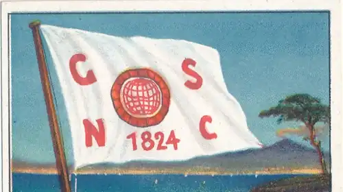 Sammelbild Reedereiflaggen der Welthandelsflotte, Bild 205 England, General Steam Nav. Co, GSNC