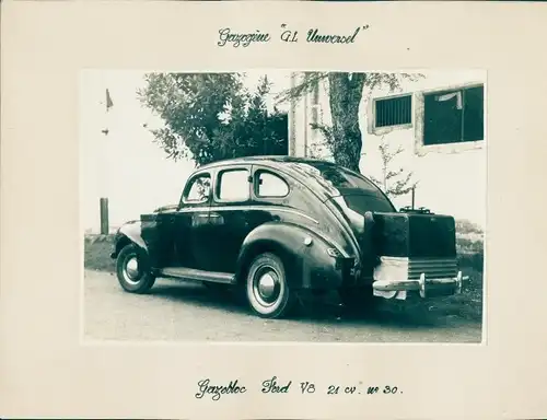 Foto Automobil, Gazobloc Ford V8 21 CV No. 30, Gazogene GL Universel