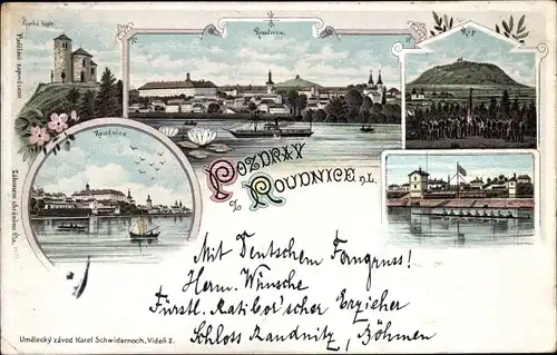 Litho Roudnice nad Labem Raudnitz Elbe Reg. Aussig, Ripska kaple, Rip