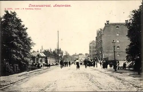 Ak Amsterdam Nordholland Niederlande, Linnaeusstraat