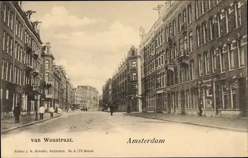 Ak Amsterdam Nordholland Niederlande, Van Woustraat