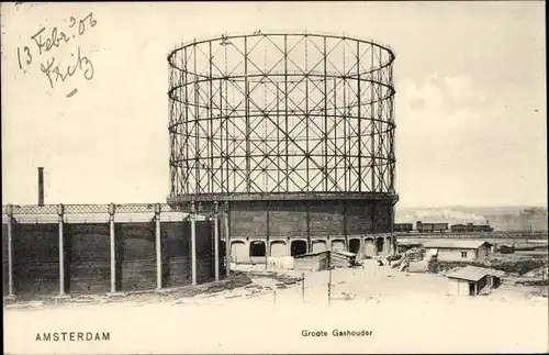 Ak Amsterdam Nordholland Niederlande, Groote Gashouder