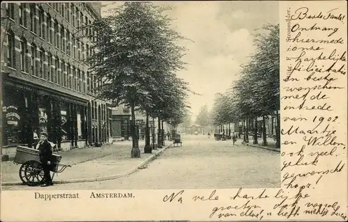 Ak Amsterdam Nordholland Niederlande, Dapperstraat