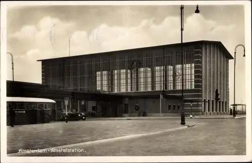 Ak Amsterdam Nordholland Niederlande, Amstelstation