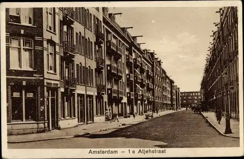 Ak Amsterdam Nordholland Niederlande, 1e Atjehstraat