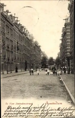 Ak Amsterdam Nordholland Niederlande, 2e Van Swindenstraat