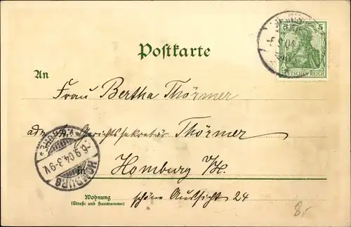 Litho Meiningen in Thüringen, Großes Palais Englischer Garten