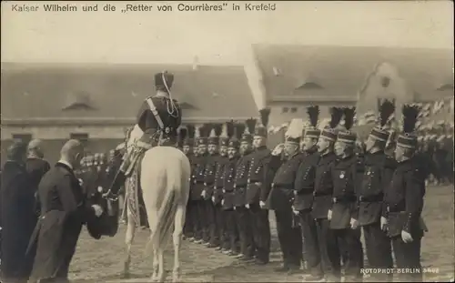 Ak Krefeld am Niederrhein, Kaiser Wilhelm und die Retter von Courrieres