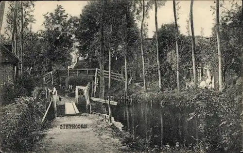 Ak Giethoorn Overijssel Niederlande, Gewässer, Brücken