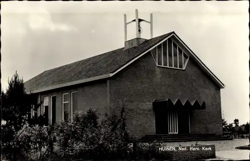 Ak Huinen Putten Gelderland, Ned. Herv. Kerk
