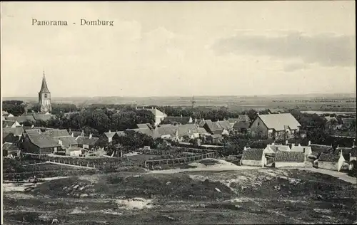 Ak Domburg Veere Zeeland Niederlande, Panorama