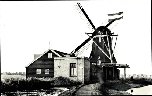 Ak Zaandam Zaanstad Nordholland Niederlande, Oliemolen Het Zwarte Kalf