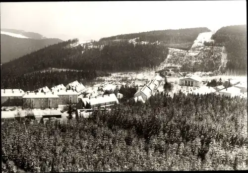 Ak Antonshöhe Antonsthal Breitenbrunn im Erzgebirge, Teilansicht im Winter