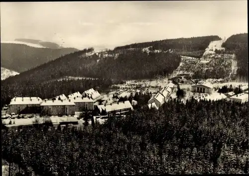 Ak Antonshöhe Antonsthal Breitenbrunn im Erzgebirge, Teilansicht im Winter