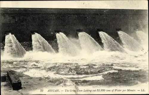 Ak Assuan Ägypten, The Great Dam
