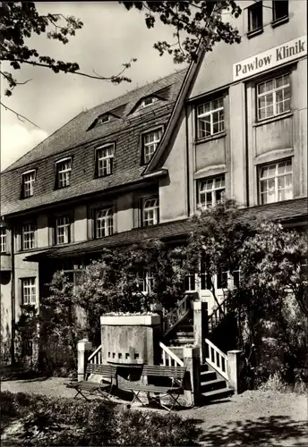 Ak Augustusburg im Erzgebirge, Pawlow Klinik, Eingangstreppe