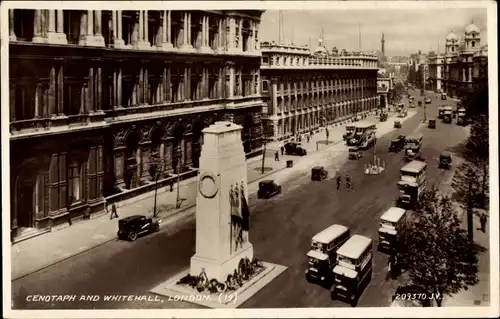 Ak London City England, Cenotaph and Whitehall