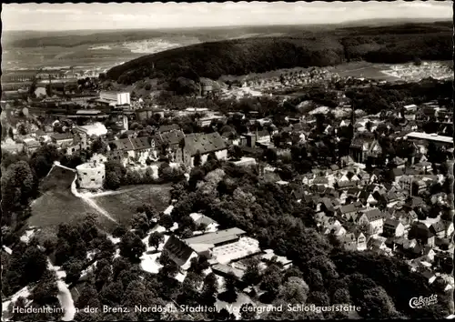 Ak Heidenheim an der Brenz Württemberg, Nordöstl. Stadtteil, Vordergrund Schlossgaststätte