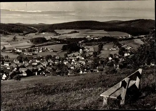 Ak Usseln Willingen im Upland Waldeck, Panorama vom Ort