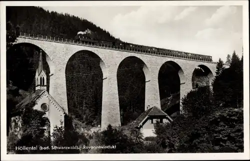 Ak Posthalde Breitnau im Schwarzwald, Höllental, Ravennaviadukt