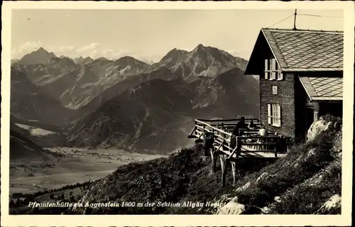 Ak Pfronten im Allgäu, Pfrontenhütte am Aggenstein 1800 m der Sektion Allgäu Kempten