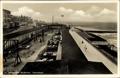 Ak Nordseebad Norderney Ostfriesland, Sonnenbad, Spielplatz