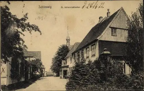 Ak Schleswig a.d. Schlei, Partie am St. Johanniskloster
