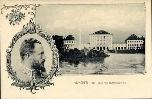 Ak Nymphenburg München Bayern, Königliches Schloss Nymphenburg, Portrait