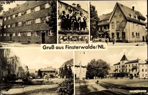 Ak Finsterwalde in der Niederlausitz, Post, HOG Zur Brücke, Schlosspark, Märchenhaus, Sänger