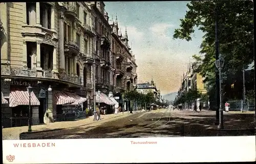 Ak Wiesbaden in Hessen, Taunusstraße