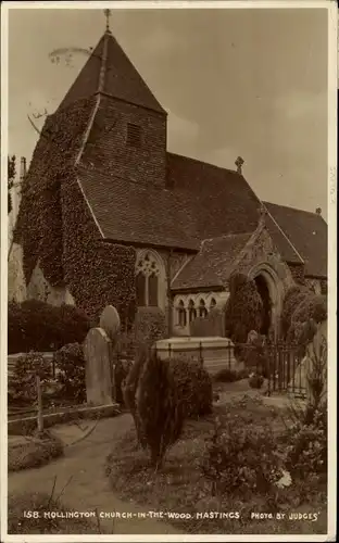 Ak Hastings East Sussex England, Hollington Church in the wood