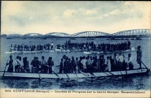 Ak Saint Louis Senegal, Courses de Pirogues sur le fleuve Sénégal, Rassemblement