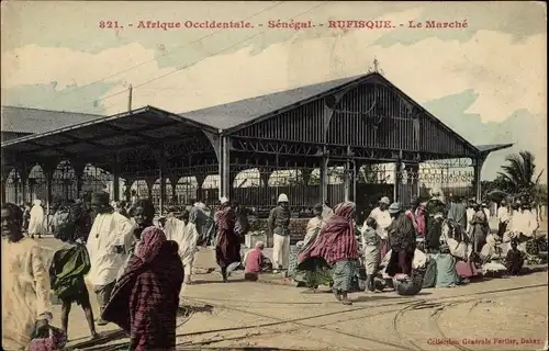Ak Rufisque Senegal, Afrique occidentale, Le Marché, Markthalle
