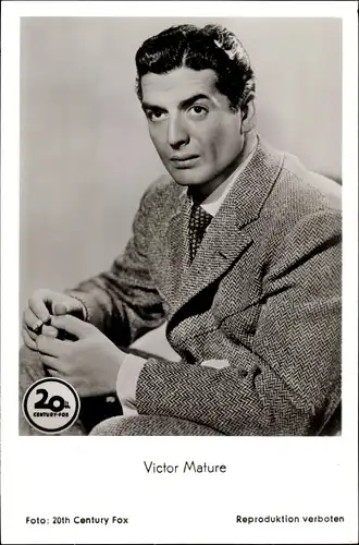 Ak Schauspieler Victor Mature, Portrait