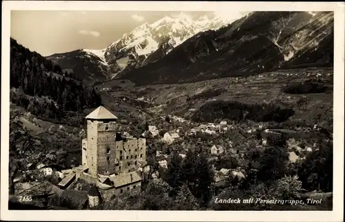 Ak Landeck in Tirol, Panorama mit Parseiergruppe