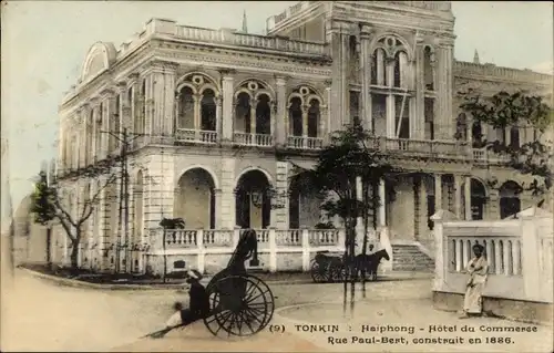 Ak Haiphong Vietnam, Hotel du Commerce, Rue Paul Bert