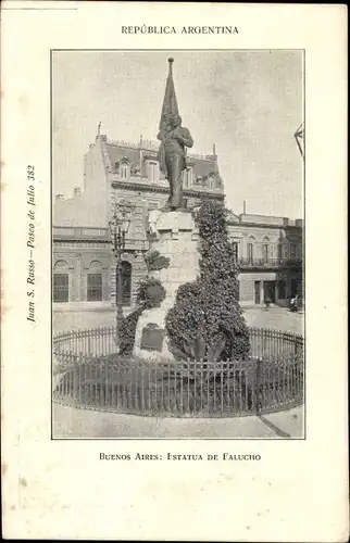 Ak Buenos Aires Argentinien, Estatua de Falucho