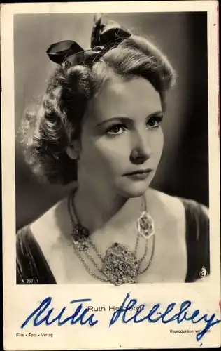 Ak Schauspielerin Ruth Heilberg, Portrait, Autogramm