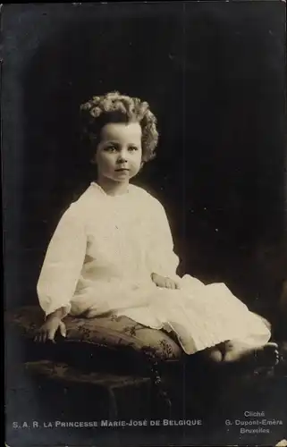 Ak Prinzessin Marie Jose von Belgien, Portrait