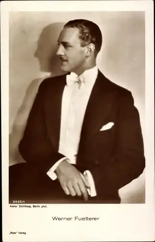 Ak Schauspieler Werner Fuetterer, Seitenportrait, Ross Verlag 3465/1