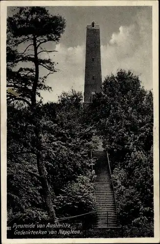 Ak Austerlitz Zeist Utrecht Niederlande, Pyramide, Gedenkteeken van Napoleon