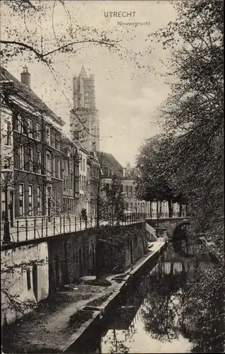 Ak Utrecht Niederlande, Nieuwegracht