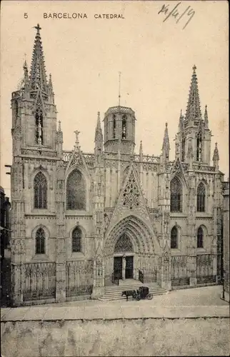 Ak Barcelona Katalonien Spanien, Catedral