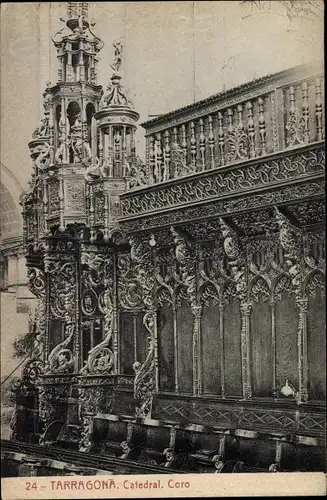 Ak Tarragona Katalonien Spanien, Catedral, Coro