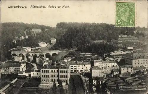 Ak Luxemburg, Pfaffenthal, Viaduc du Nord