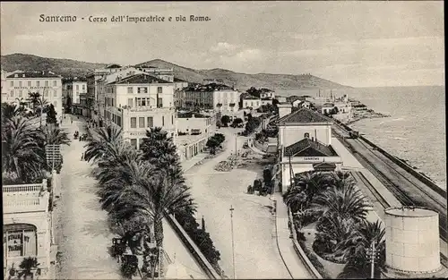 Ak San Remo Ligurien, Corso dell' Imperatrice e via Roma