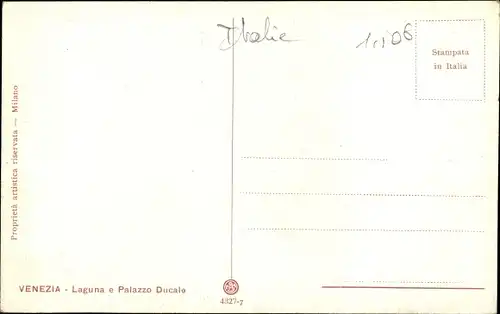 Ak Venezia Venedig Veneto, Laguna e Palazzo Ducale