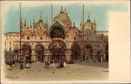 Künstler Litho Prosdocimi, Venezia.Basilica di S. Marco